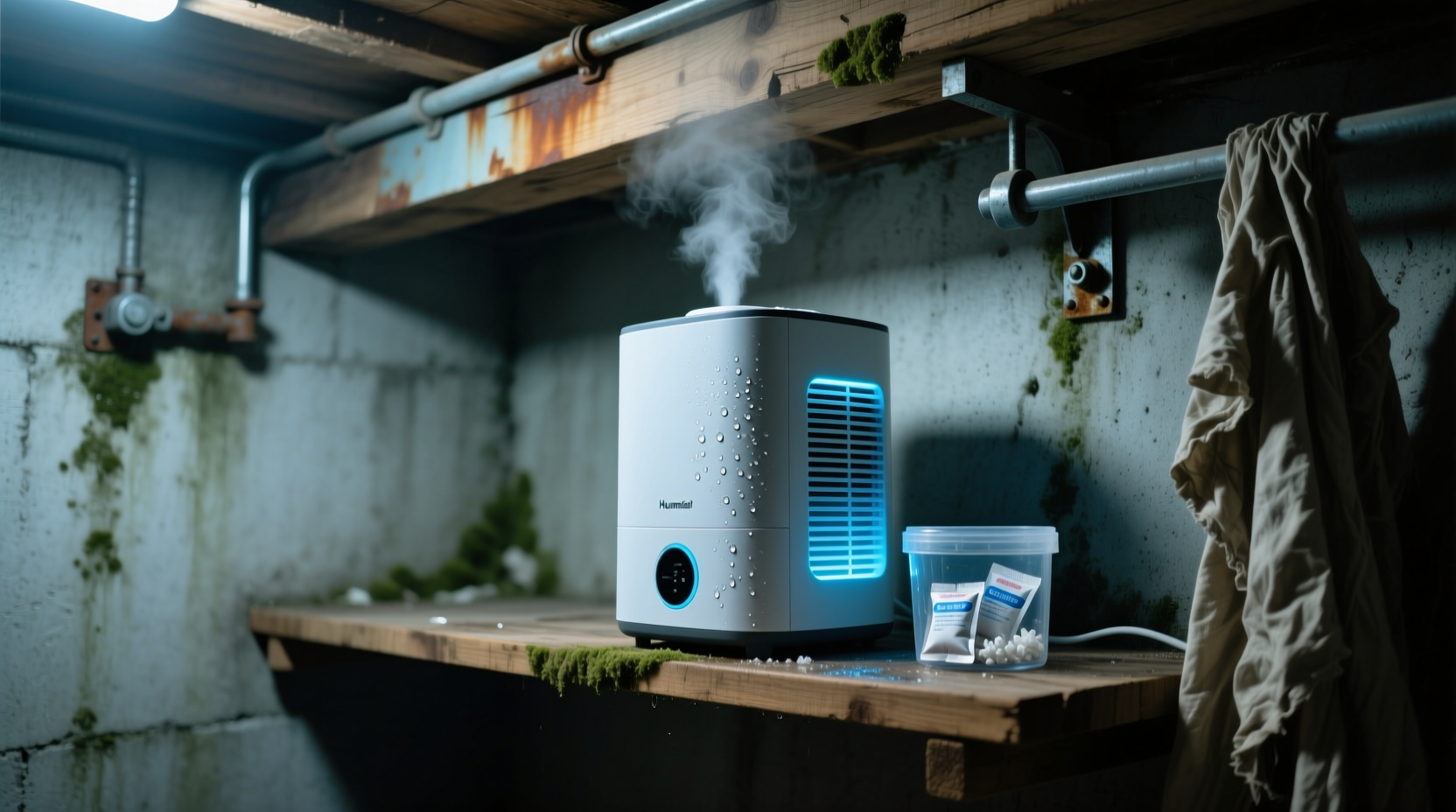 closet dehumidifier vs silica gel in basements
