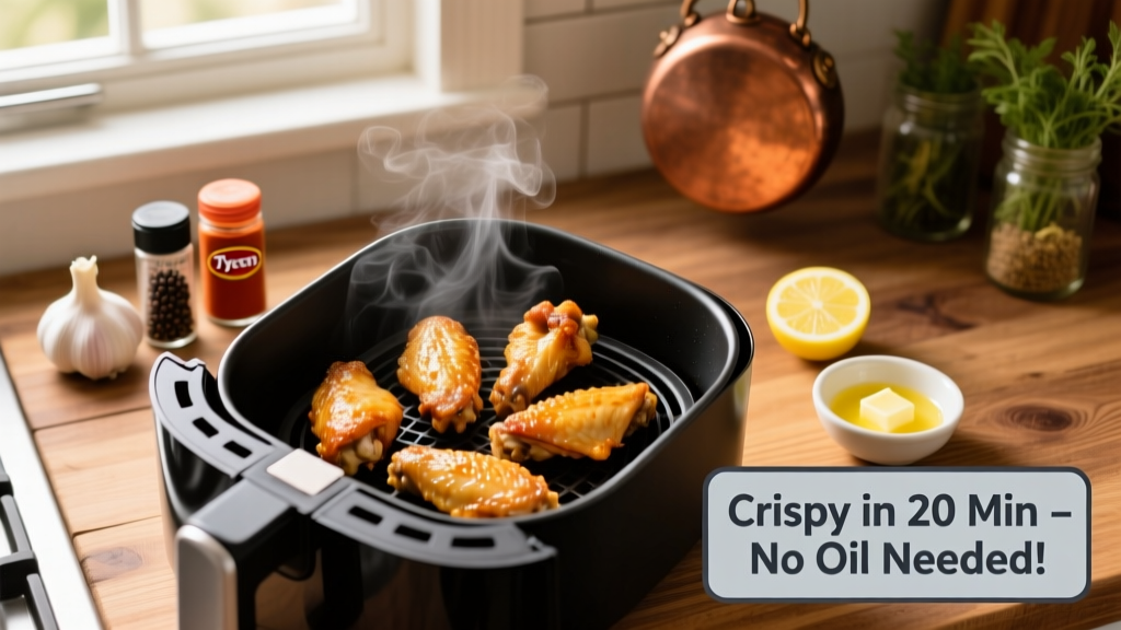 Air Fry Frozen Tyson Chicken Wings: Crispy & Juicy