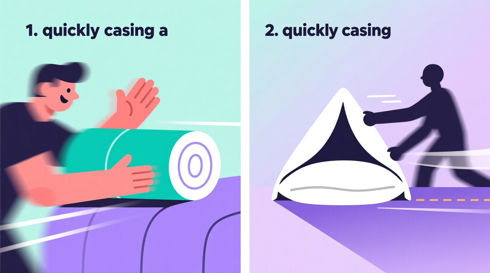 two clever ways to case a pillow faster