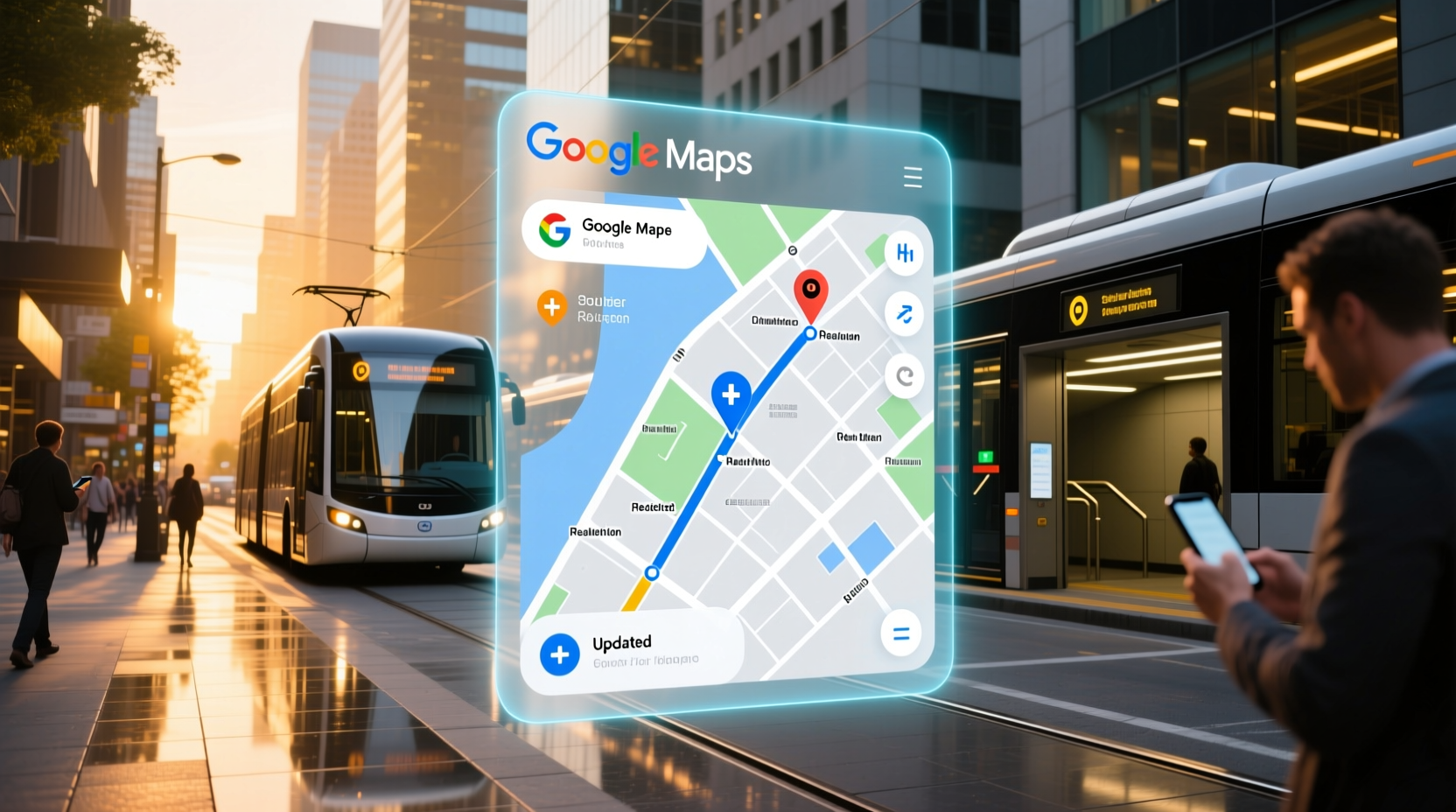 the google maps visual update makes public transportati