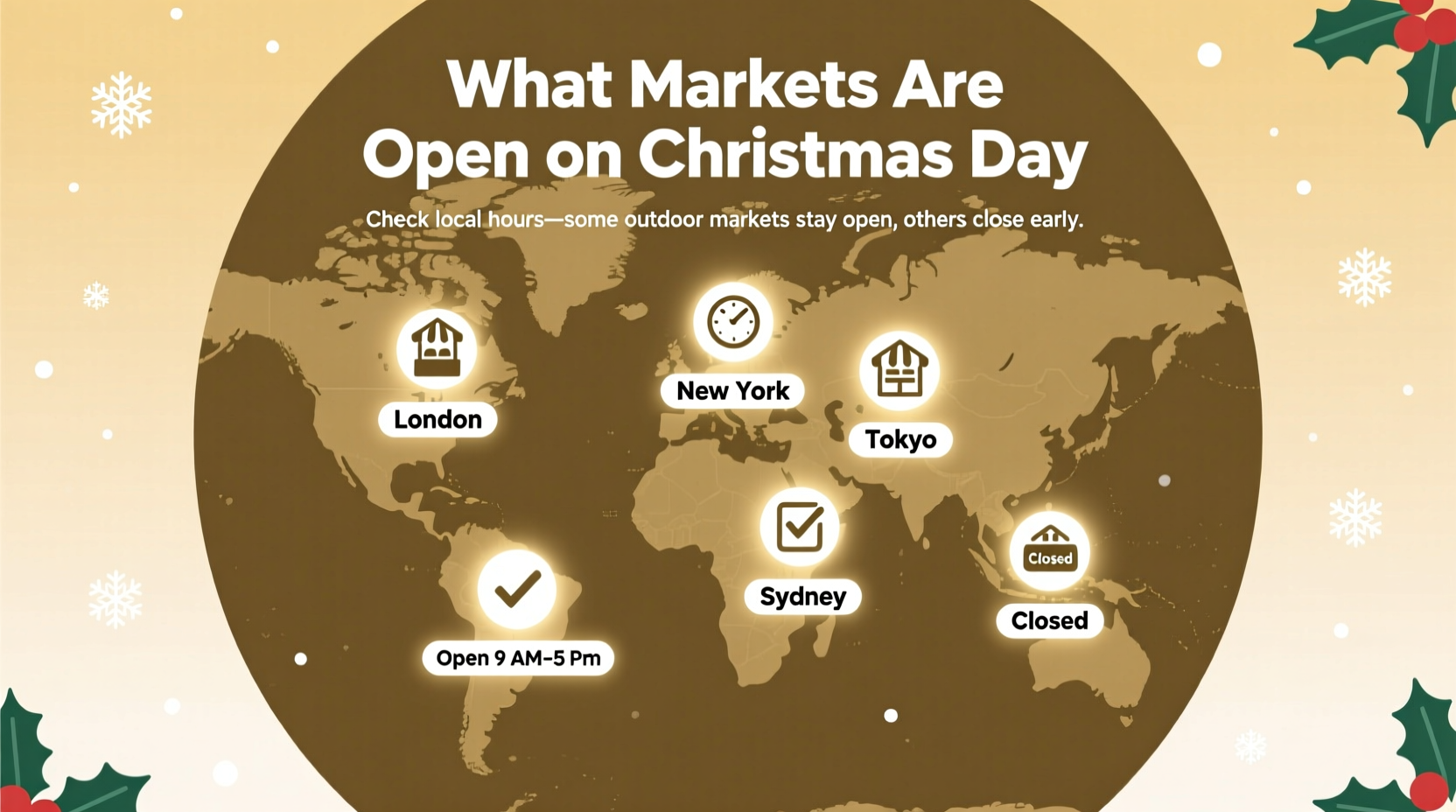 what markets are open on christmas day