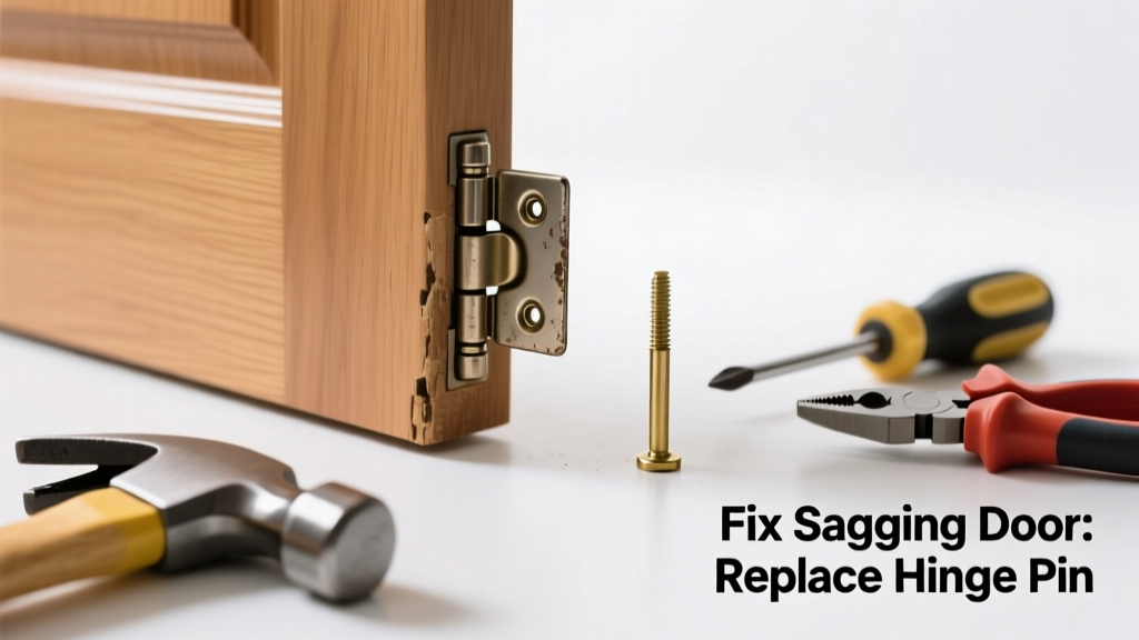 How to Fix a Sagging Door by Replacing the Hinge Pin