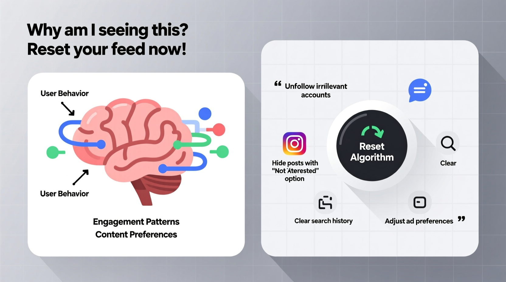 why does my instagram feed show irrelevant posts and how to reset algorithm