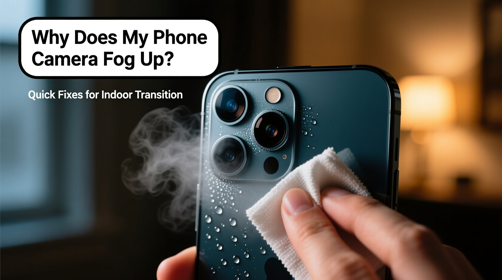 why does my phone camera fog up when coming indoors from cold fixes to clear it