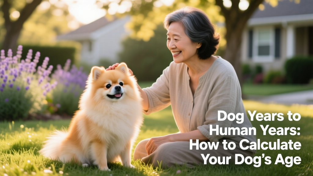 Photo of a healthy senior small-breed dog (e.g., Pomeranian or Shih Tzu) enjoying time outdoors with its owner