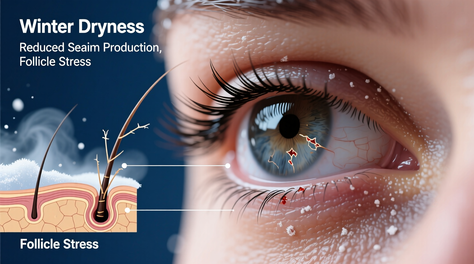 why do my eyelashes fall out more in winter and should i be concerned