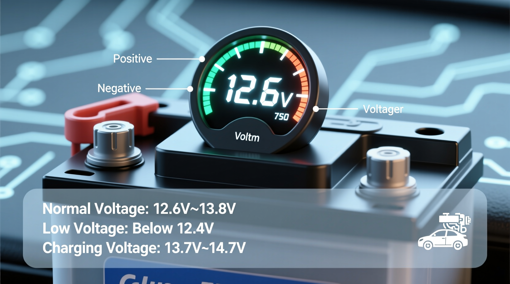 how much voltage should car battery have