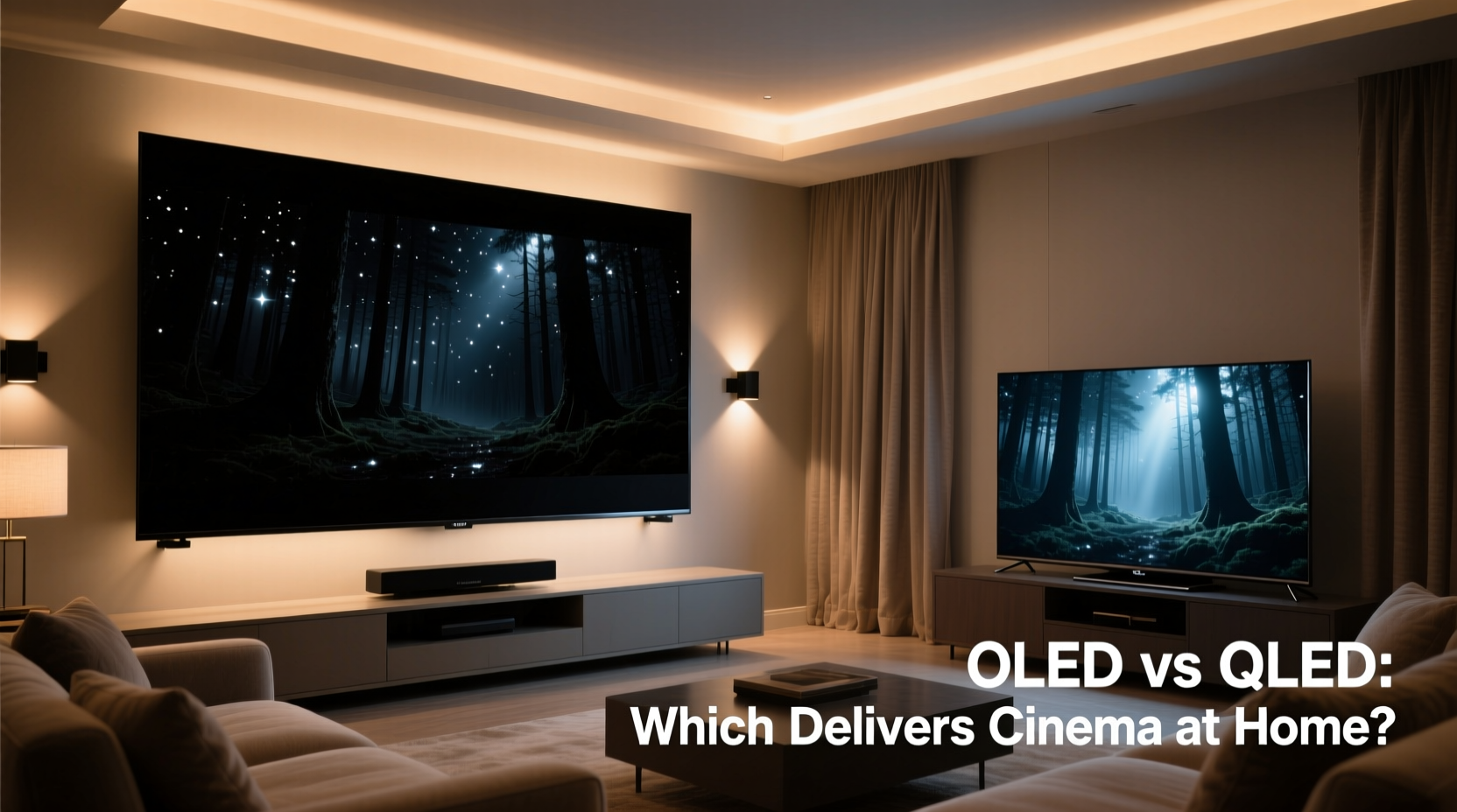 how to choose between oled and qled tvs for cinematic viewing at home