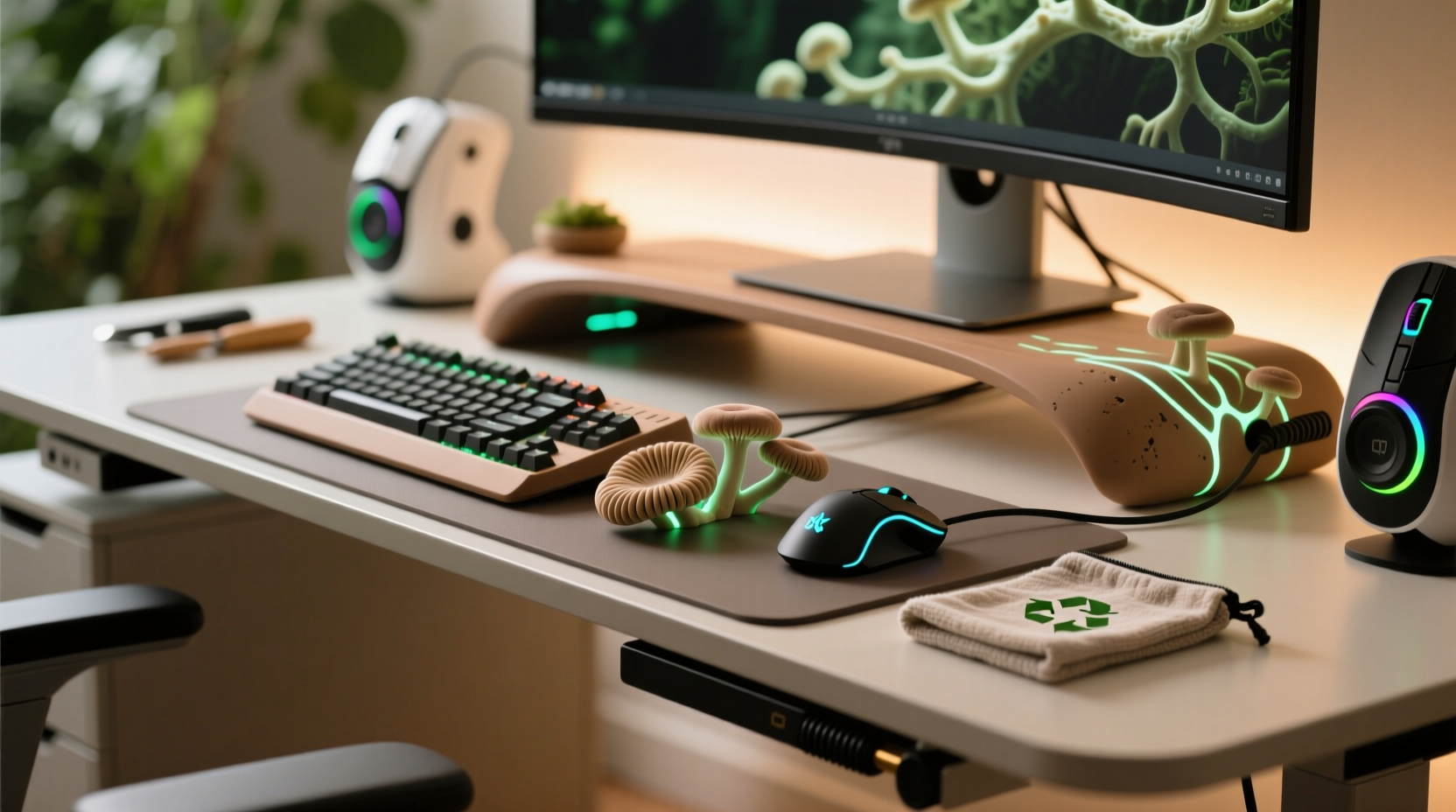 eco friendly cleaning tips for mycelium desks