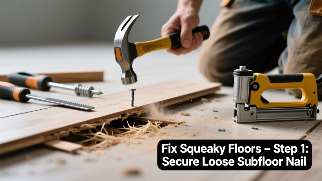 How to Replace a Squeaky Floor’s Faulty Subfloor Nail