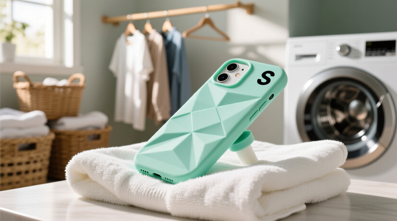silicone phone grip laundry marker cleaning