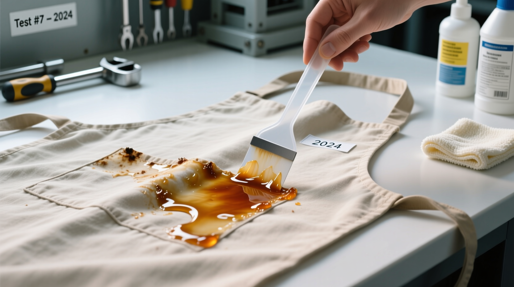 how to remove dried hot glue from craft aprons