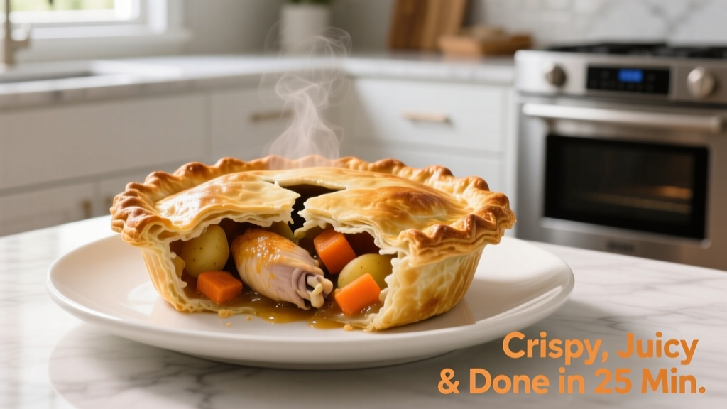 Air Fryer Frozen Chicken Pot Pie: Crispy, Juicy & Done in 25 Min