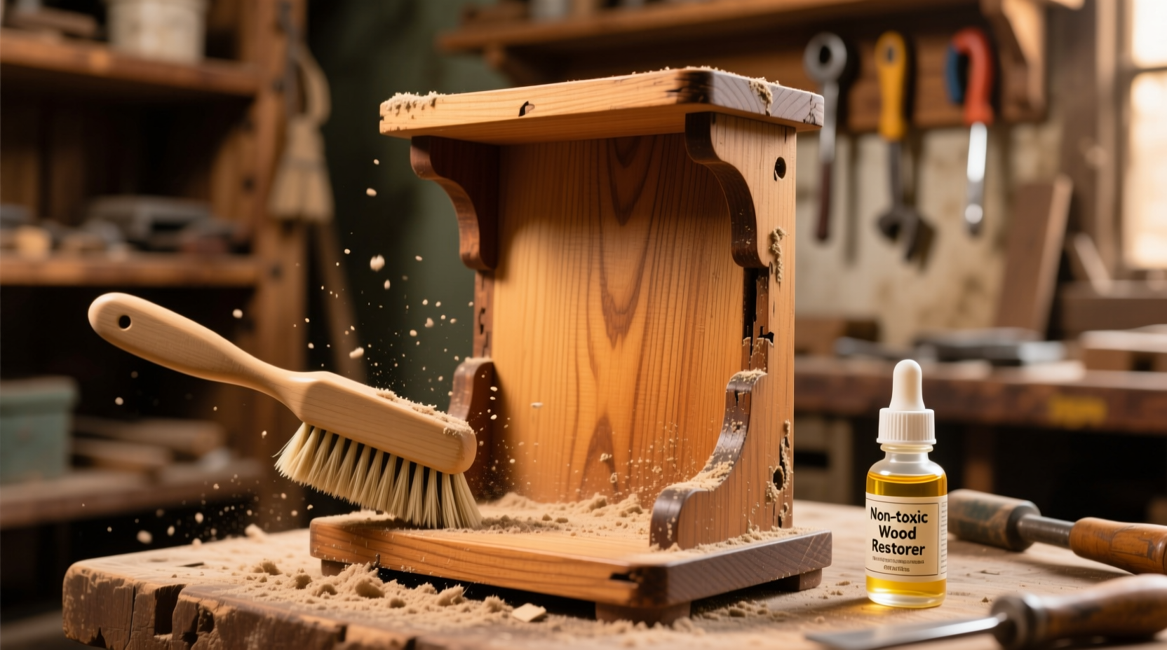 eco friendly cleaning for wooden anime stands