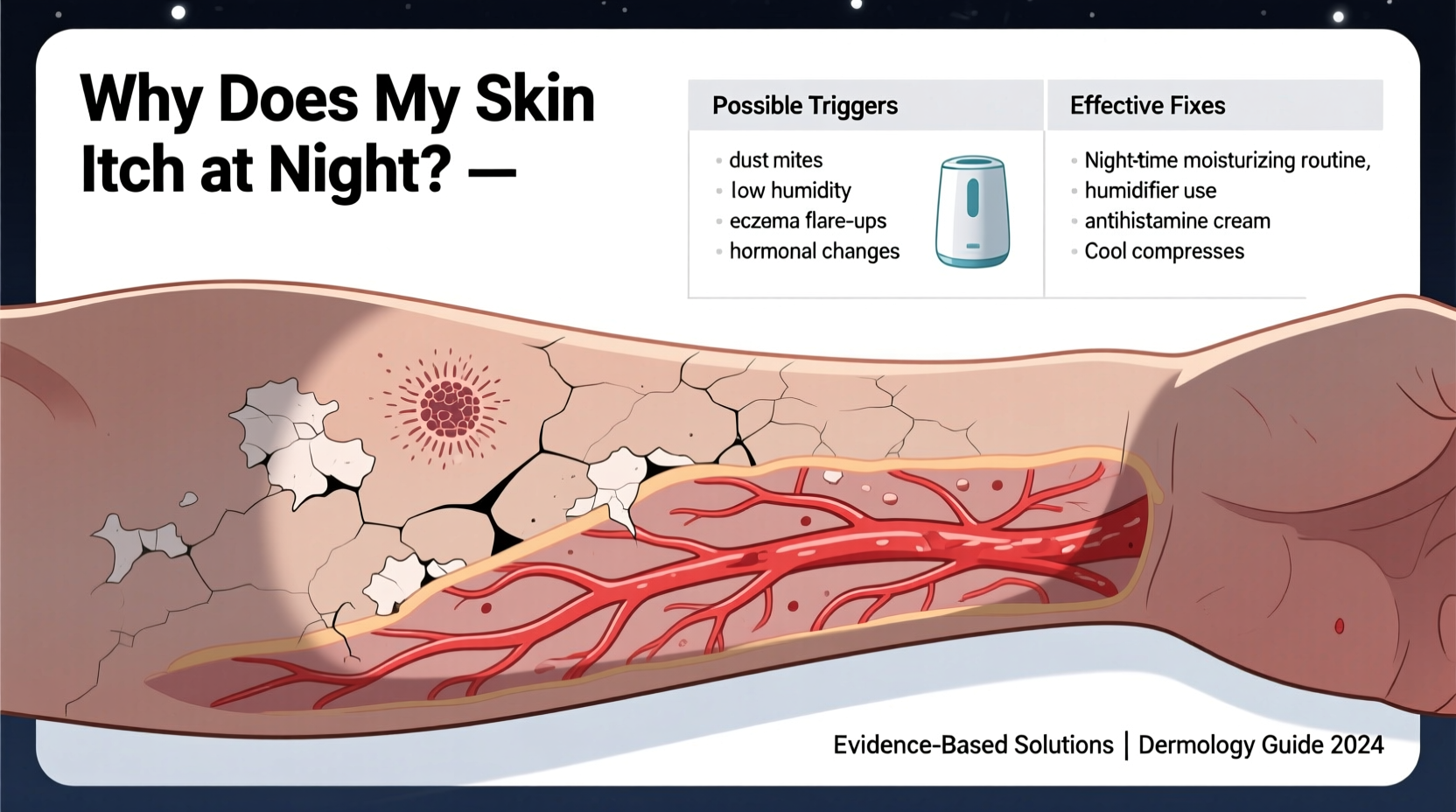 why does my skin itch at night only possible triggers and fixes
