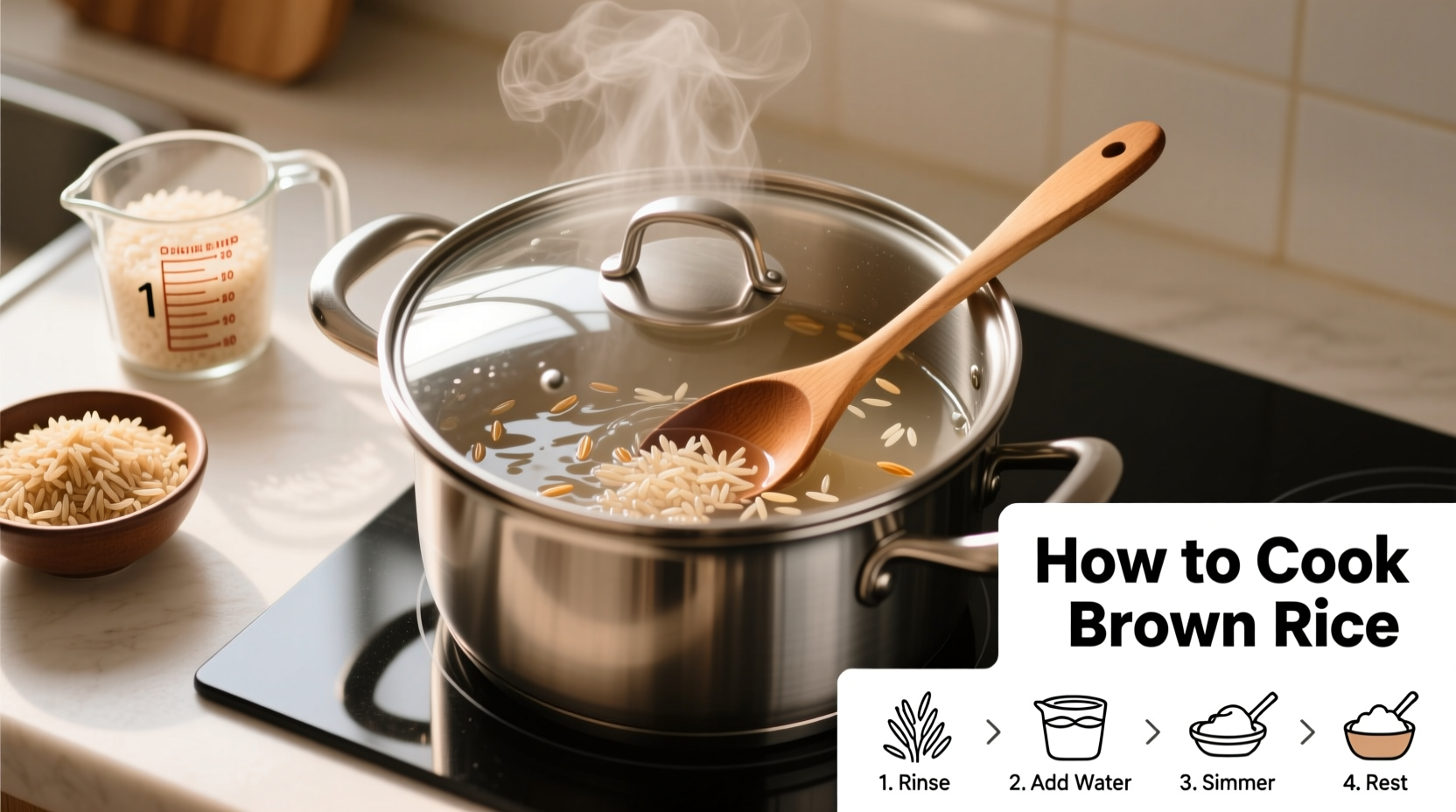 how to cook brown rice