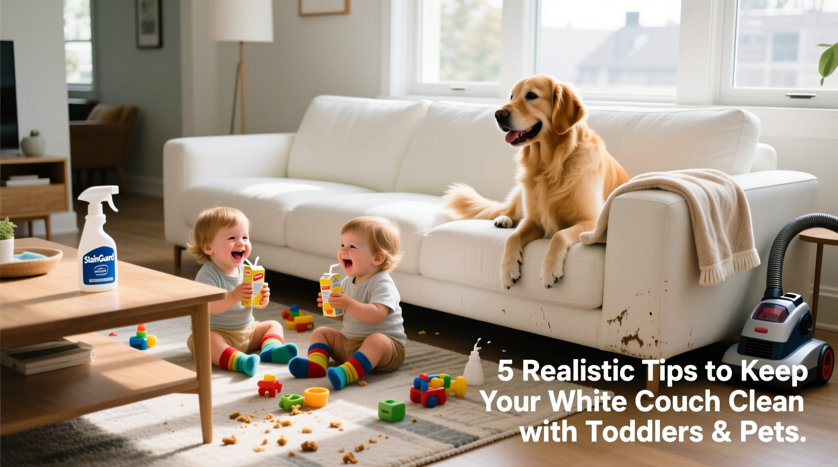 how to keep your white couch clean with toddlers and pets realistic tips