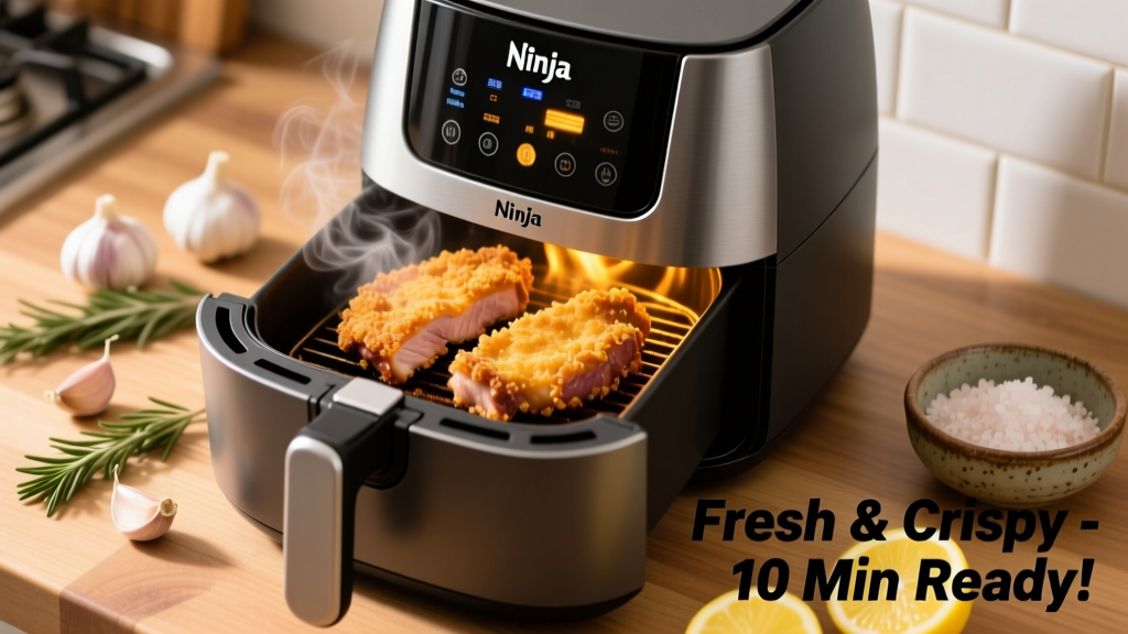 Crispy Breaded Pork Chops in a Ninja Air Fryer