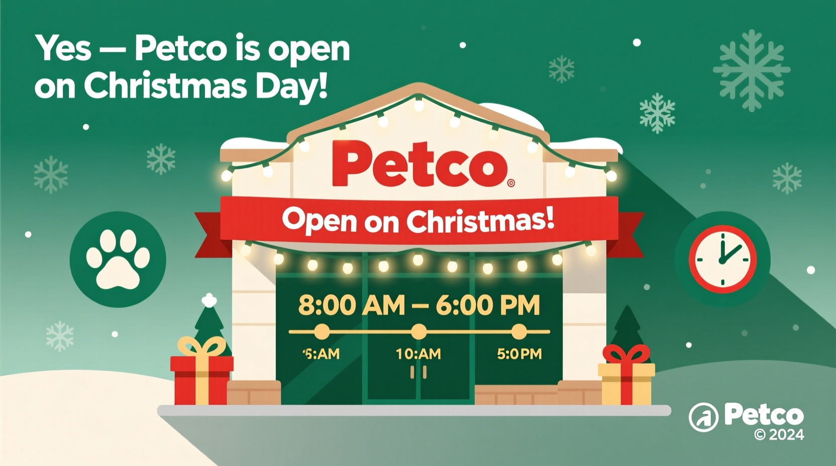 is petco open on christmas