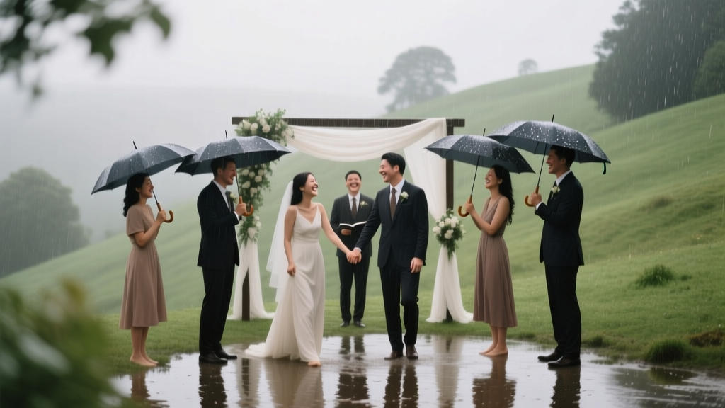 Rain Wedding: 7 Couples Who Said Yes in the Downpour