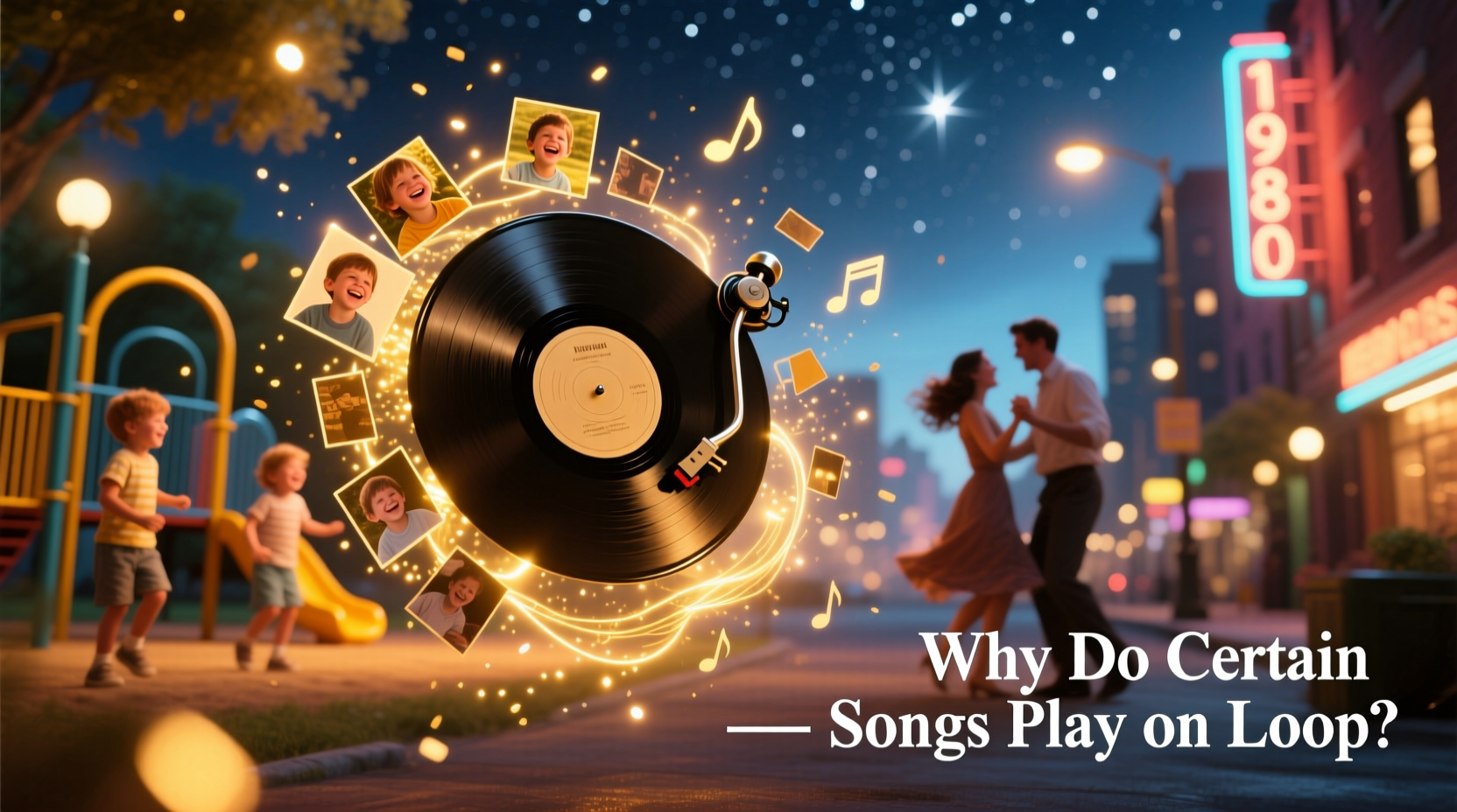 why do certain songs play on loop with light shows nostalgia effect