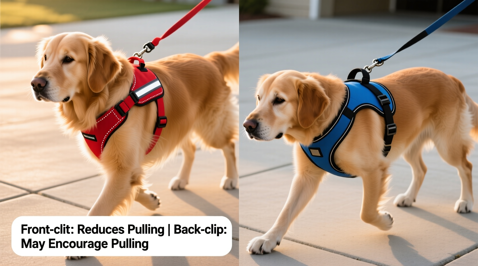 front clip vs back clip dog harness which actually stops pulling without hurting your dog
