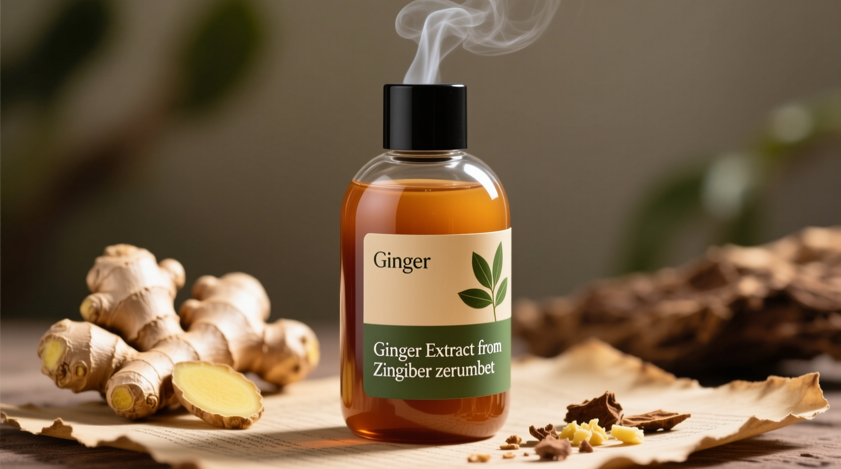 shampoo with ginger extract from zingiber zerumbet