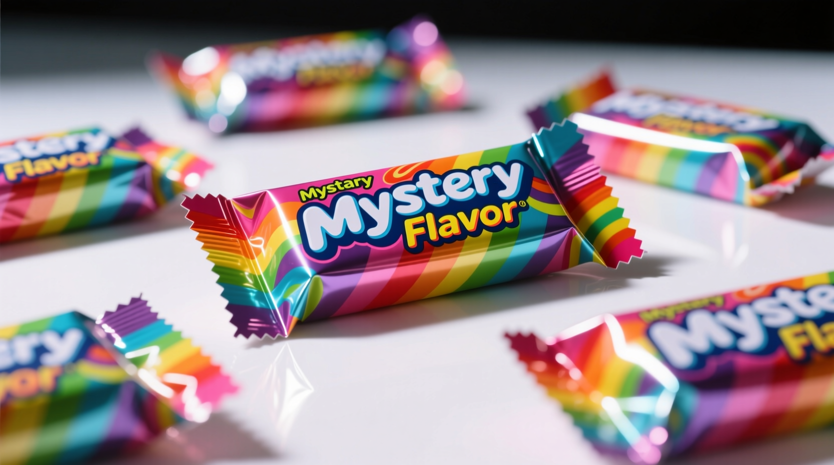 Colorful Airheads Mystery Flavor candy bars unwrapped