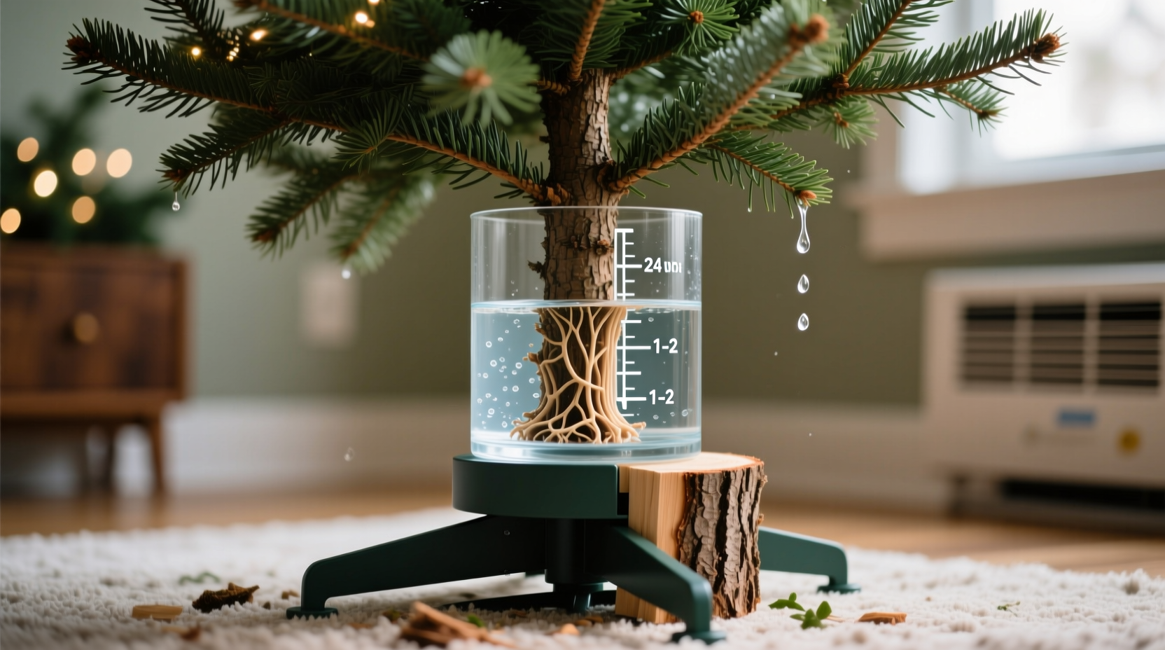 why does my christmas tree water level drop faster than expected even with no evaporation signs