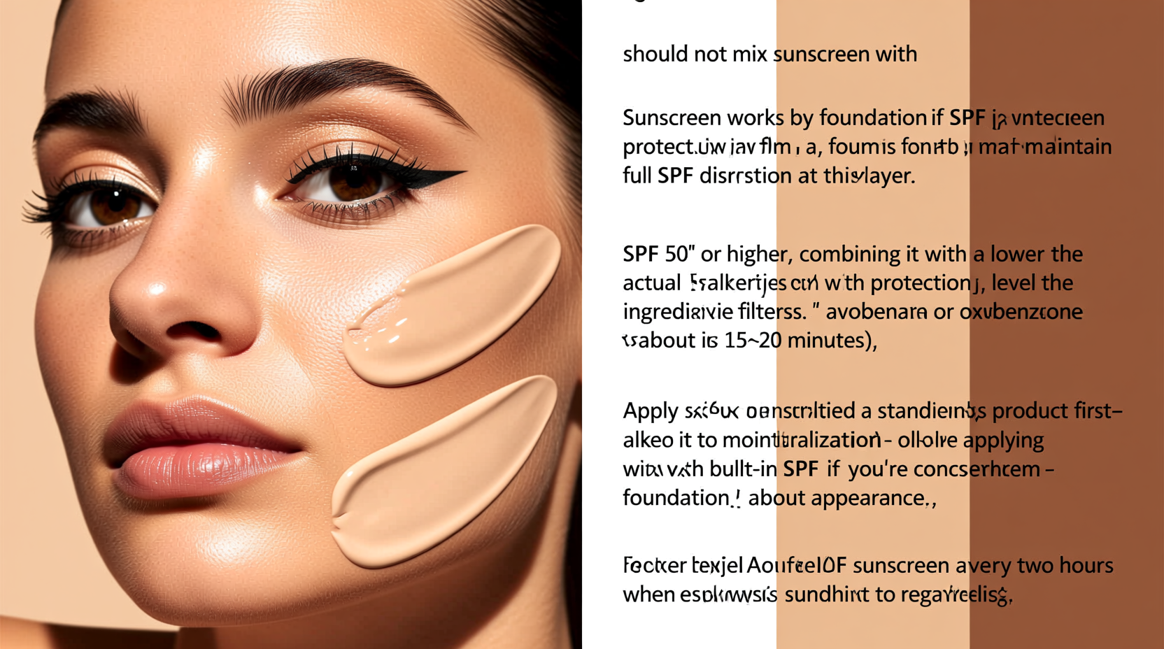 can you mix sunscreen with foundation without losing spf protection