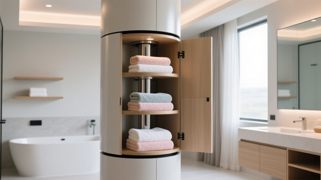 Guest Bathroom Towel Cabinet: The 3-Tier Rotation System ...
