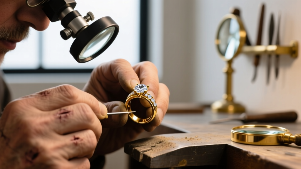 Macro shot of a jeweler
