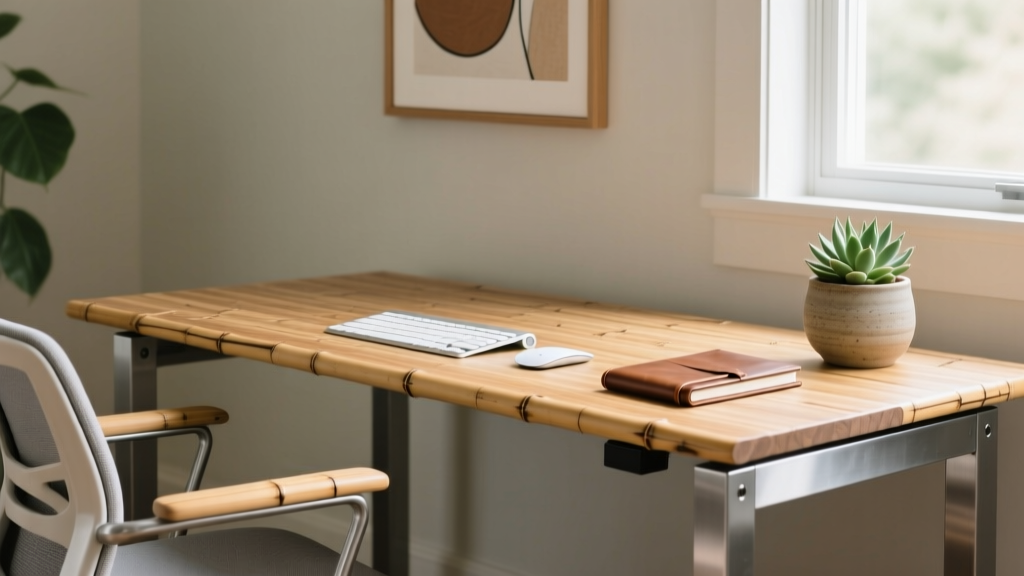 Sustainable Office Desks Made From Bamboo And Recycled Steel