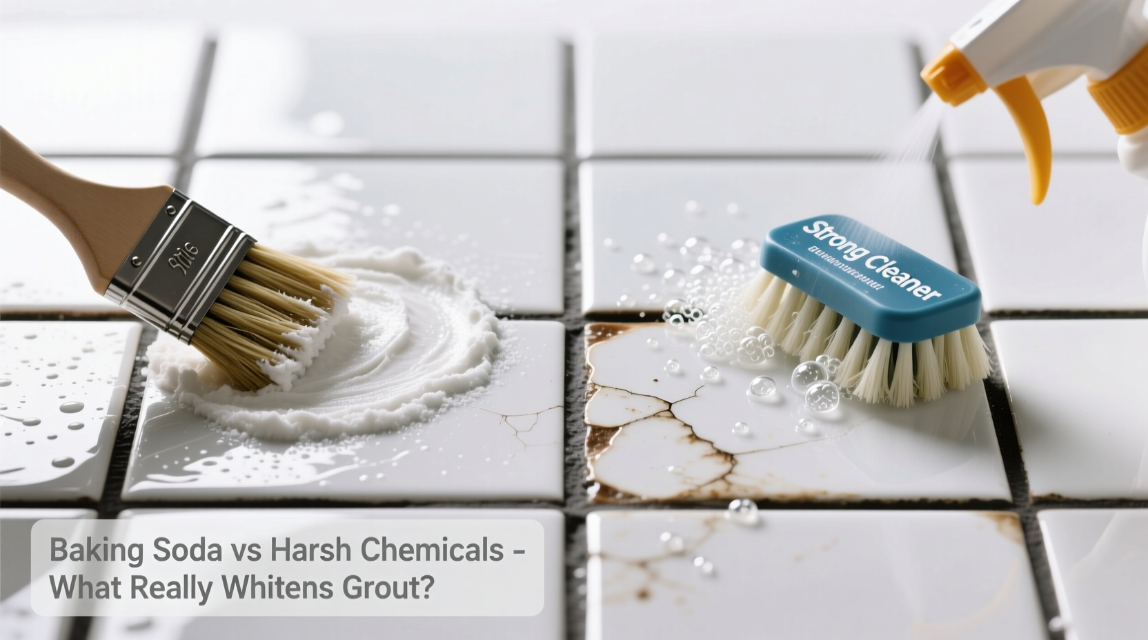 cleaning grout with baking soda vs harsh chemicals what really whitens it