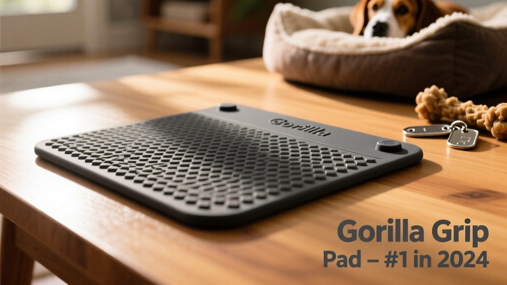 Gorilla Grip pad laid flat showing textured surface and non-slip backing