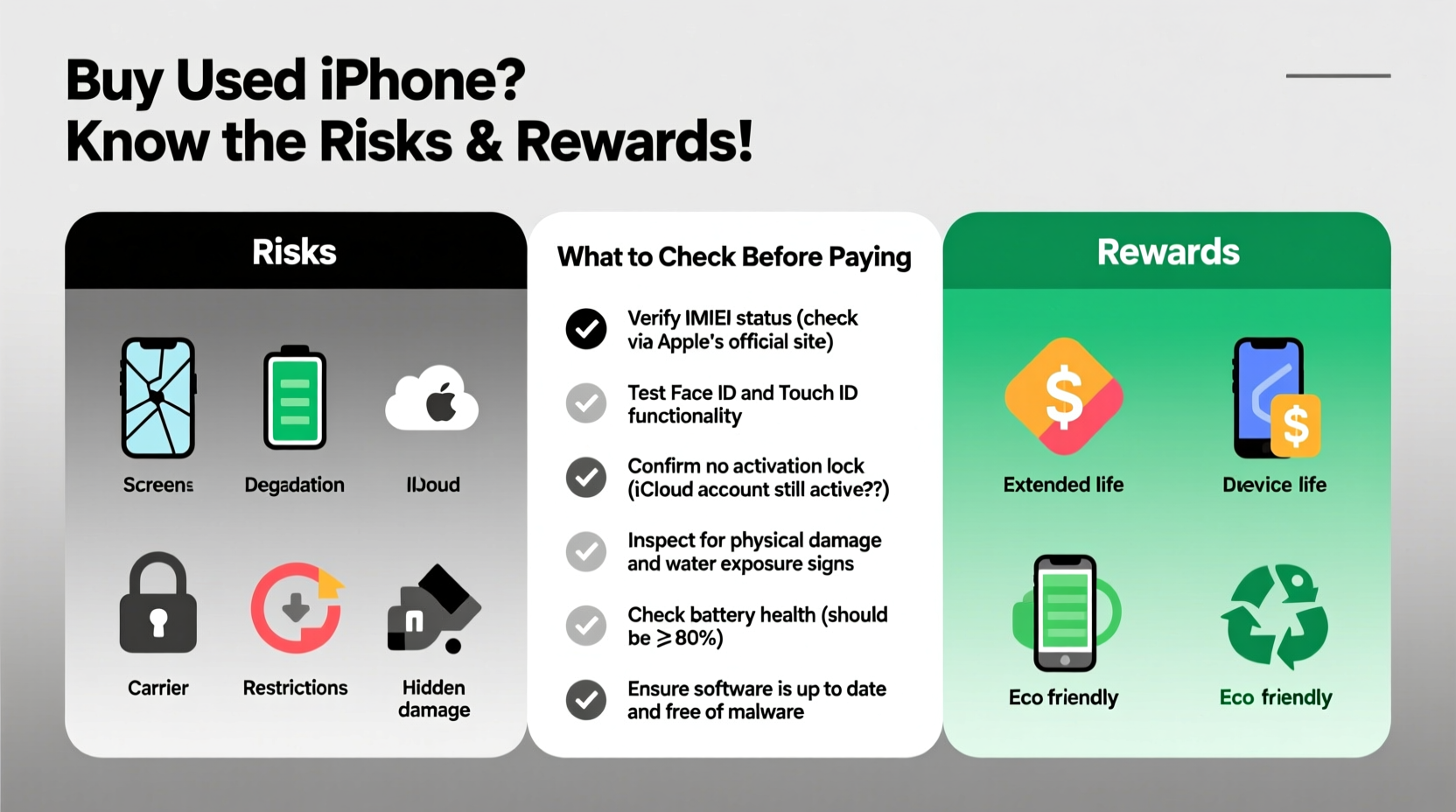 buying a used iphone risks vs rewards and what to check before paying