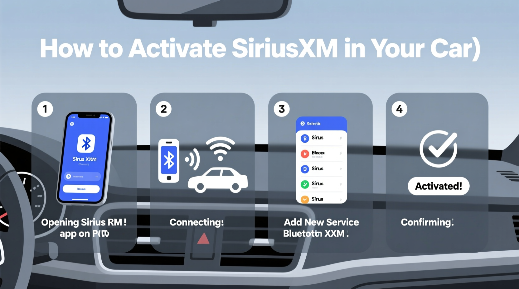 how to activate sirius xm in car