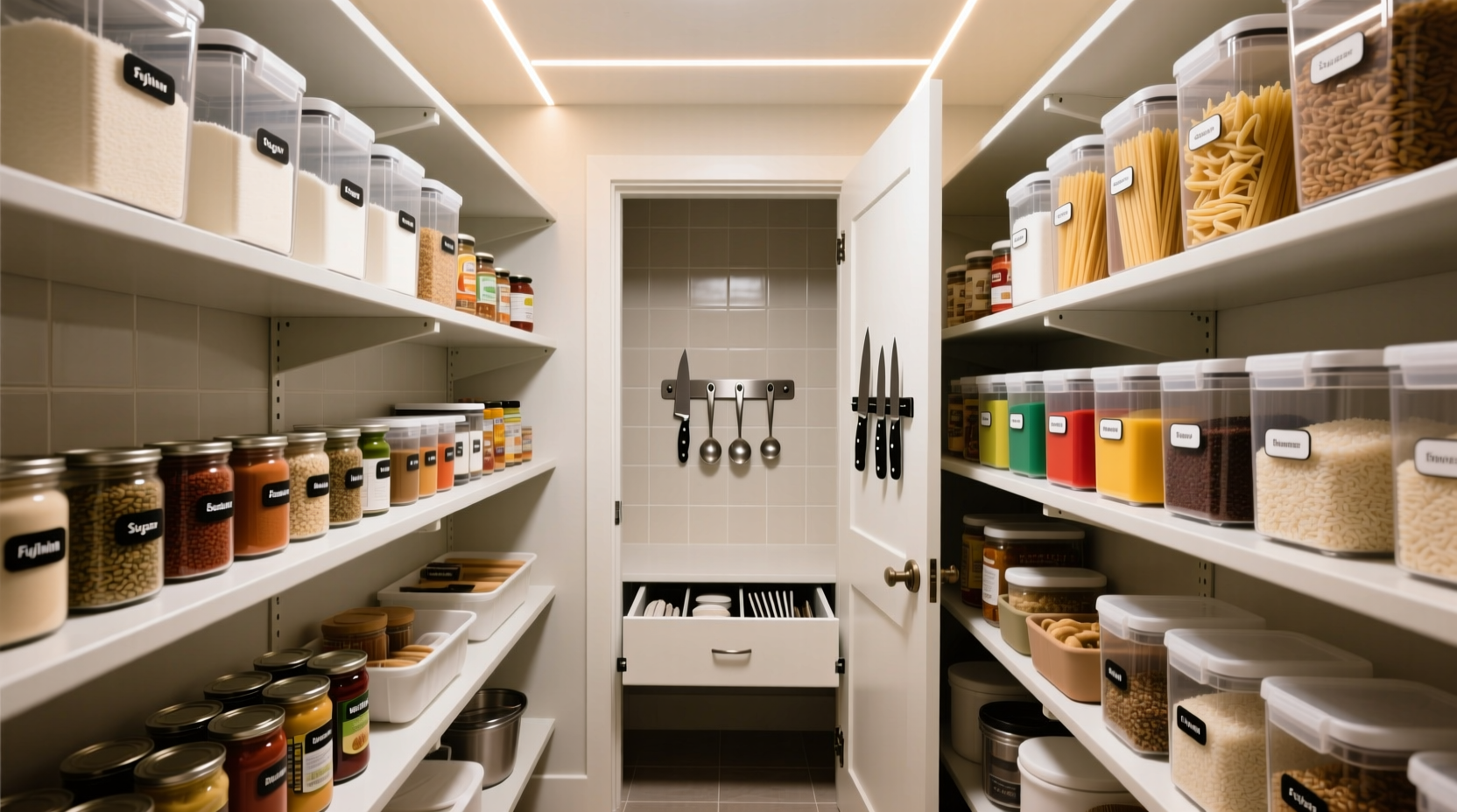 how to organize a small pantry to maximize every inch of vertical space