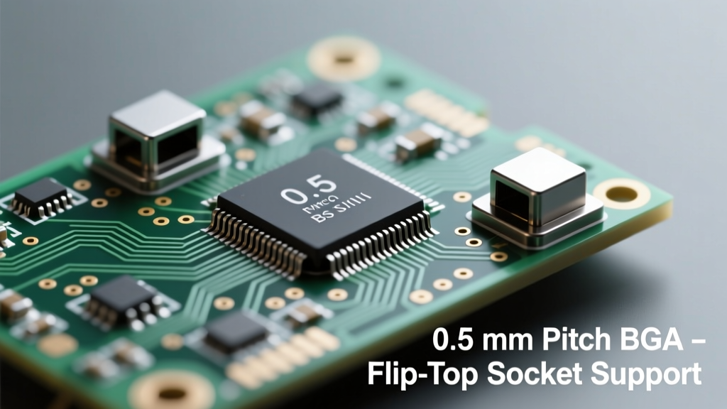Flip-Top Socket Supports 0.5 mm Pitch BGAs: Engineering Precision for High-Density FPGA and ASIC Interconnects