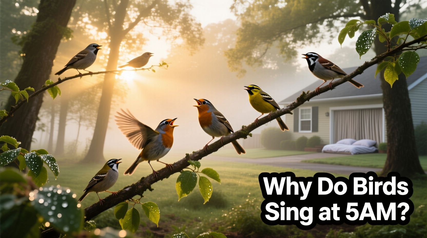 why do birds sing at 5am and can you minimize early morning noise