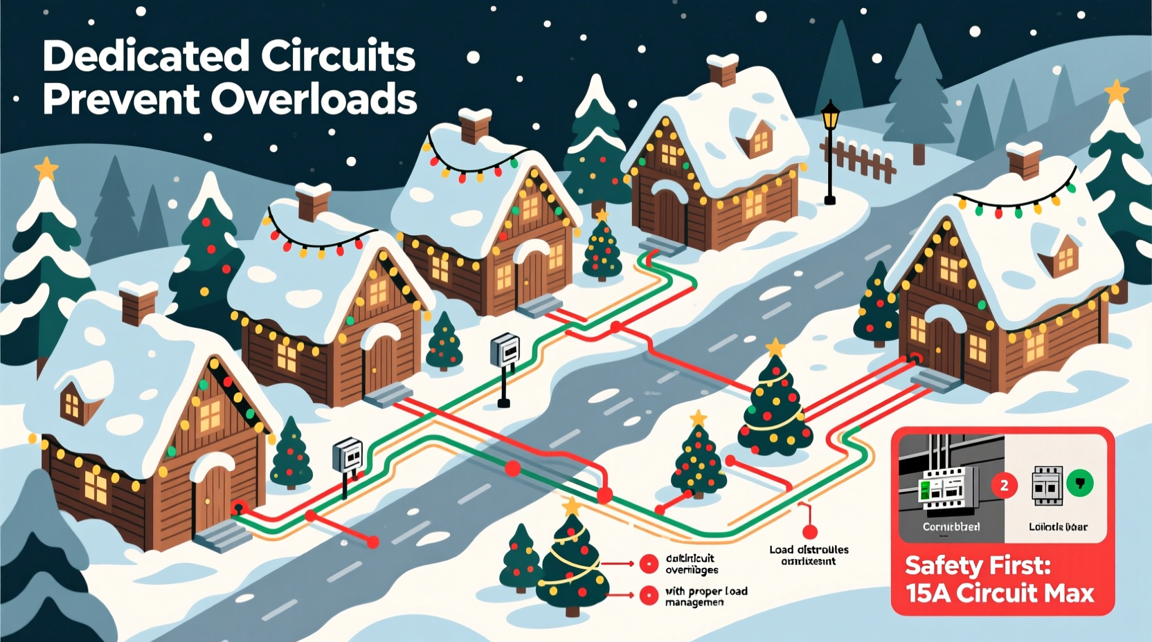 why do christmas villages need dedicated circuits for lighting setups