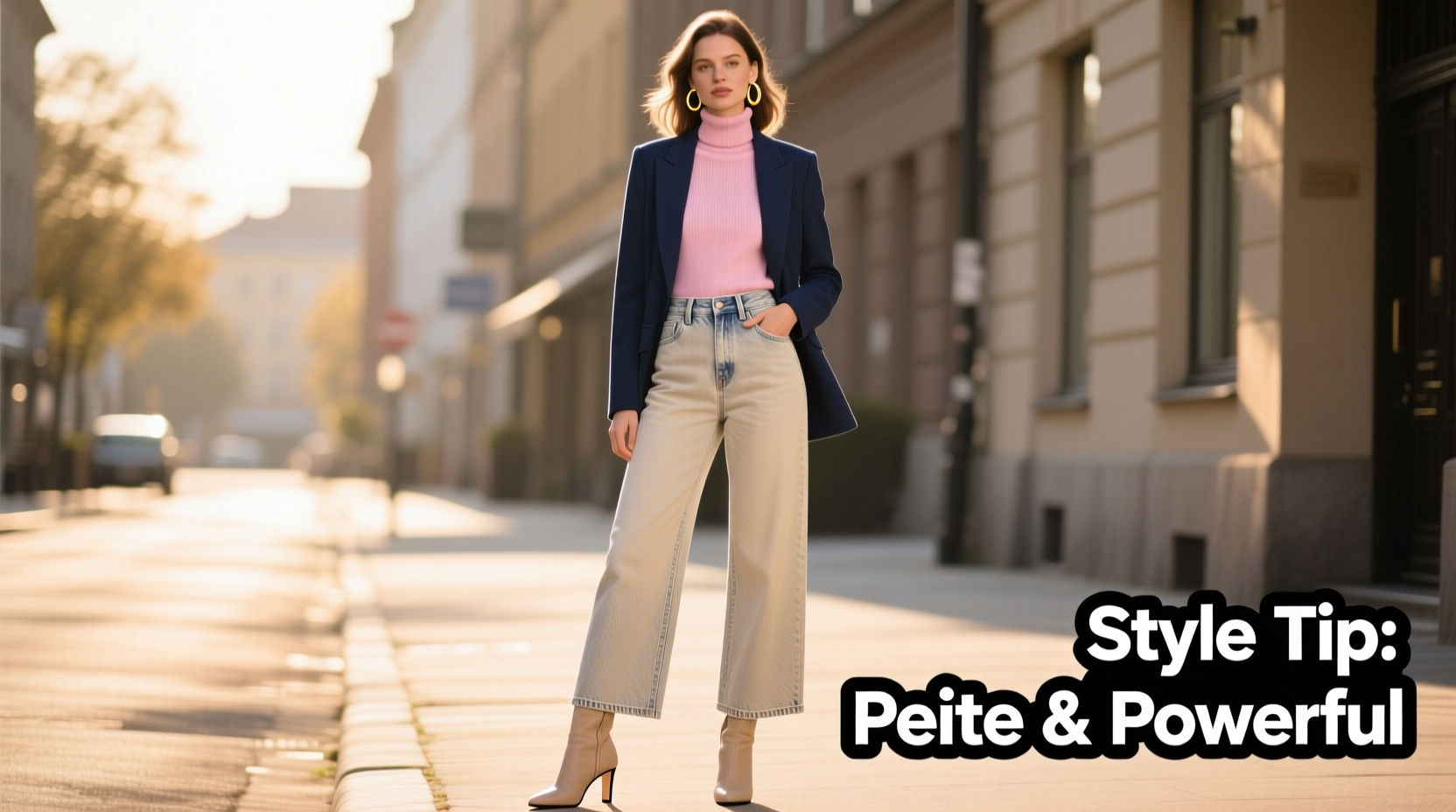 how to style wide leg jeans for a petite frame