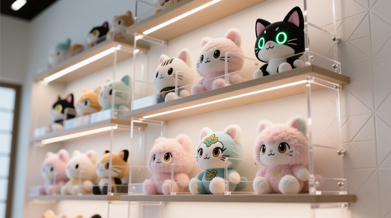anime plush organization shelf storage without flattening