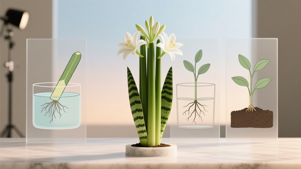 Flowering Cylindrical Snake Plant Propagation Guide