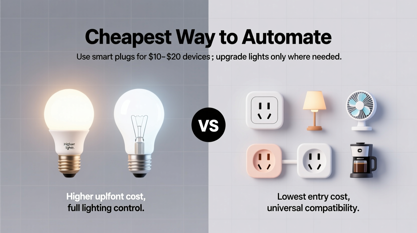 smart lights vs smart plugs what is the cheapest way to automate your home