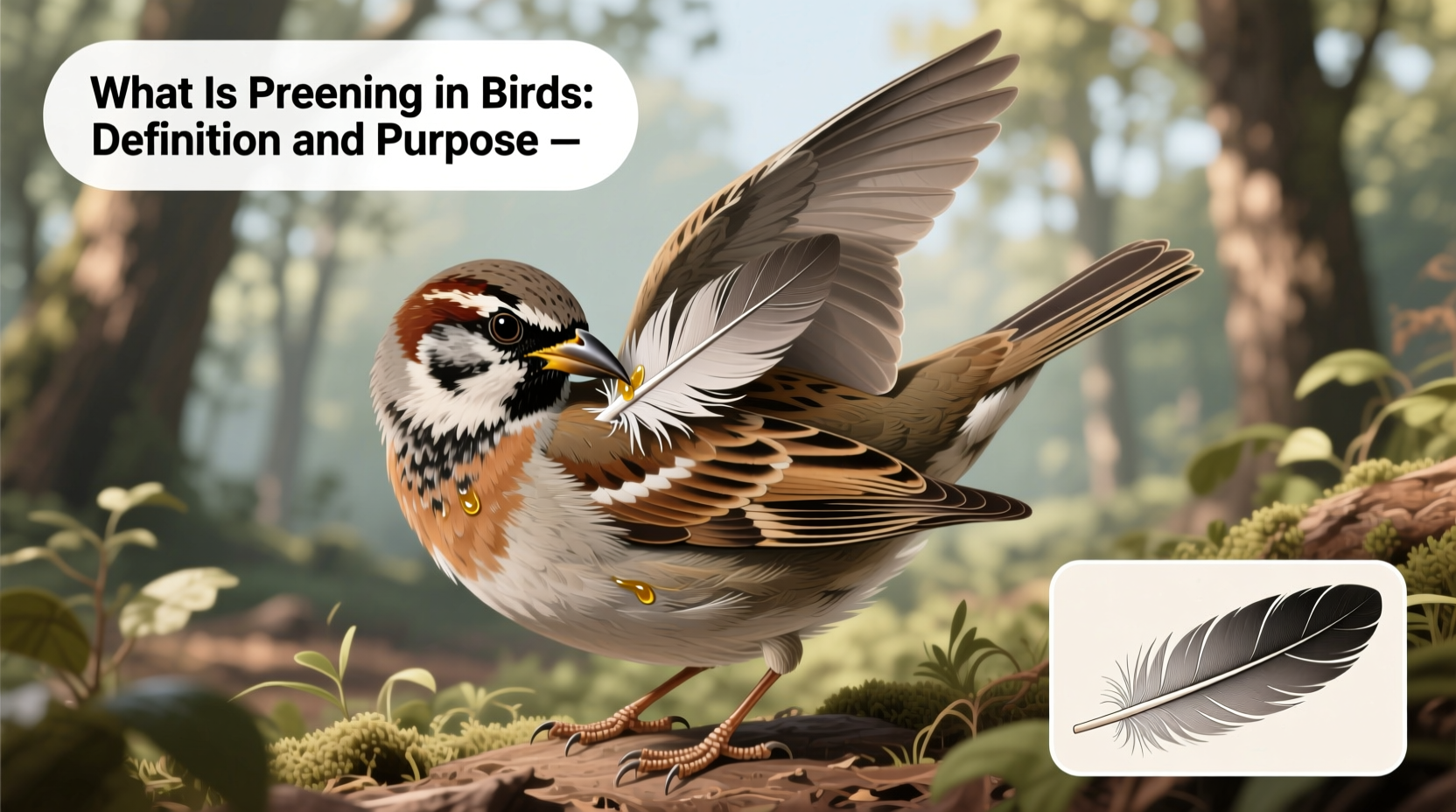 what is preening in birds