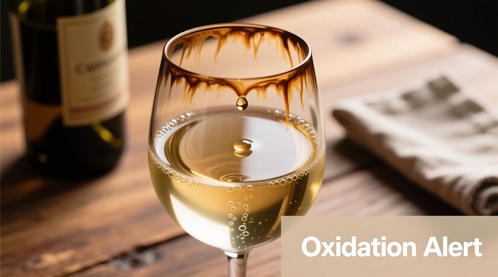 why does my white wine turn brown and is it unsafe