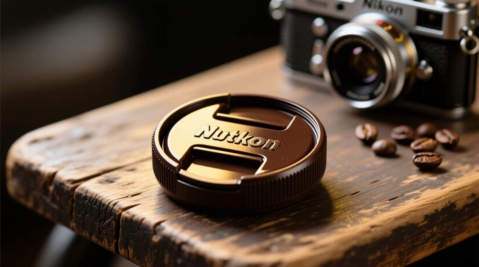 use a nutella lid as a nikon lens cap