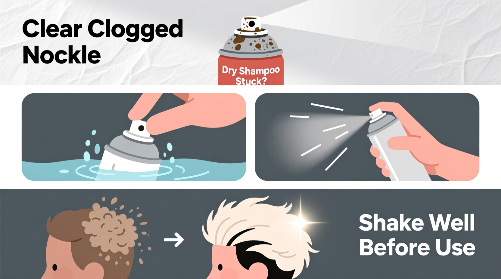 how to revive dry shampoo when it stops working like before