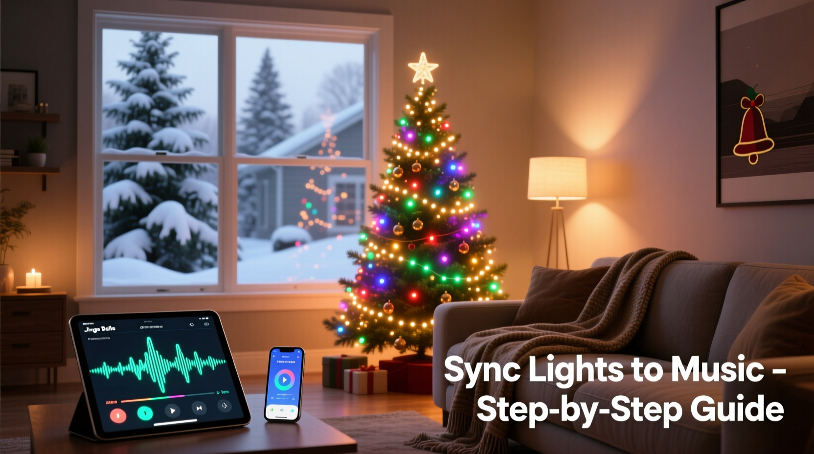 how to sync your smart christmas lights with music for a holiday light show at home